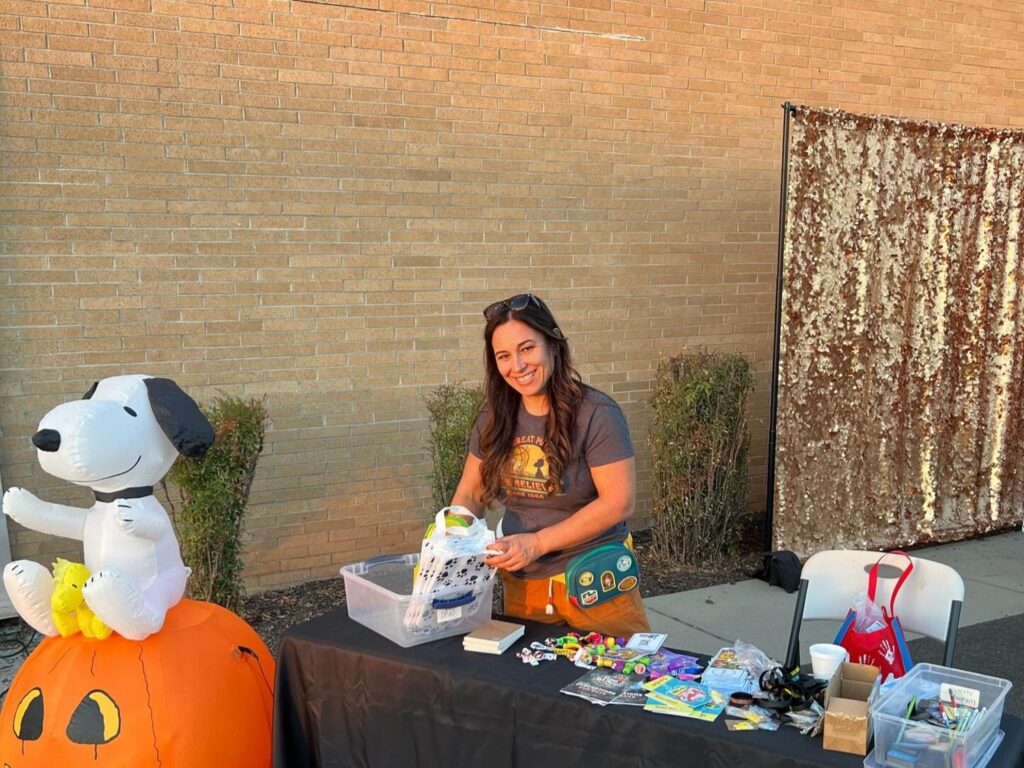 Children's Pastor, Jenna Hulsey at Porterville First Assembly of God Trunk or Treat