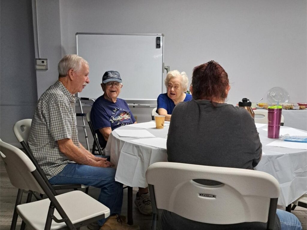 Porterville First Assembly of God Joyful Hearts Seniors enjoying a Soup Lunch in September