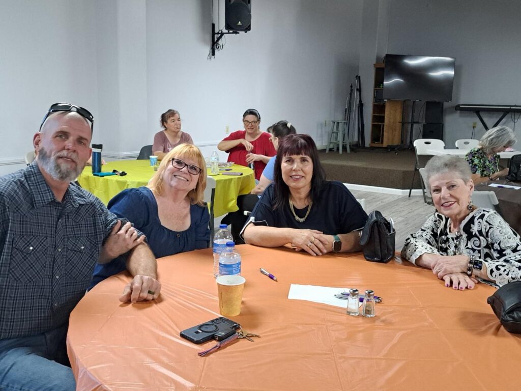 Porterville First Assembly of God congregation enjoying a soup lunch and dessert auction to benefit our children's ministry