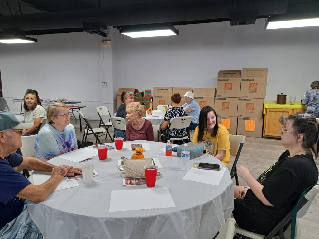 Porterville First Assembly of God Joyful Hearts seniors spaghetti lunch