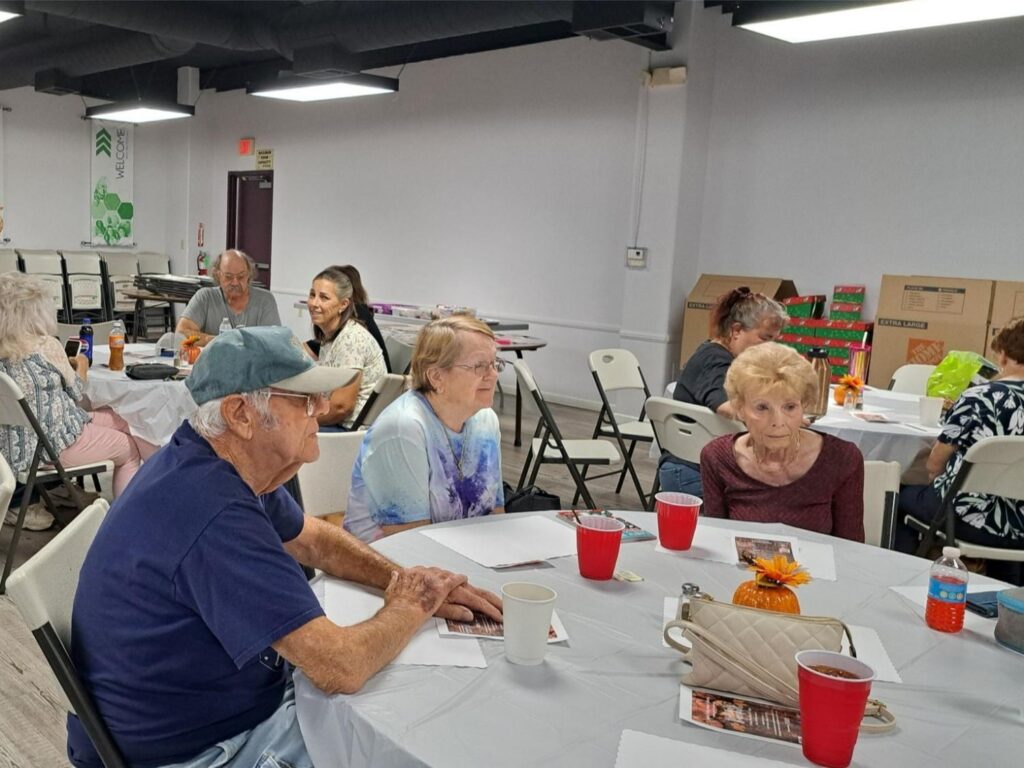 Porterville First Assembly of God Joyful Hearts seniors spaghetti lunch