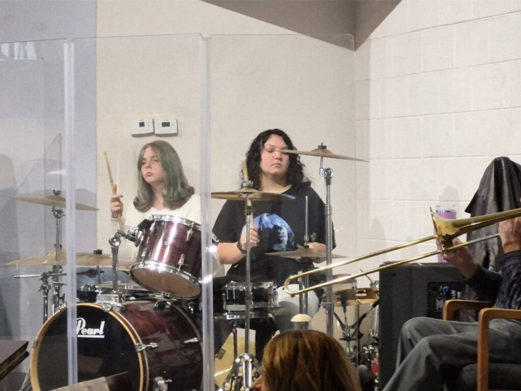 Two of our Porterville First Assembly of God youth playing the drums
