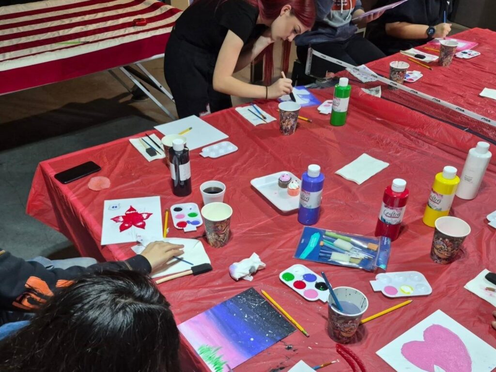 Porterville First Assembly of God Youth paint night in February