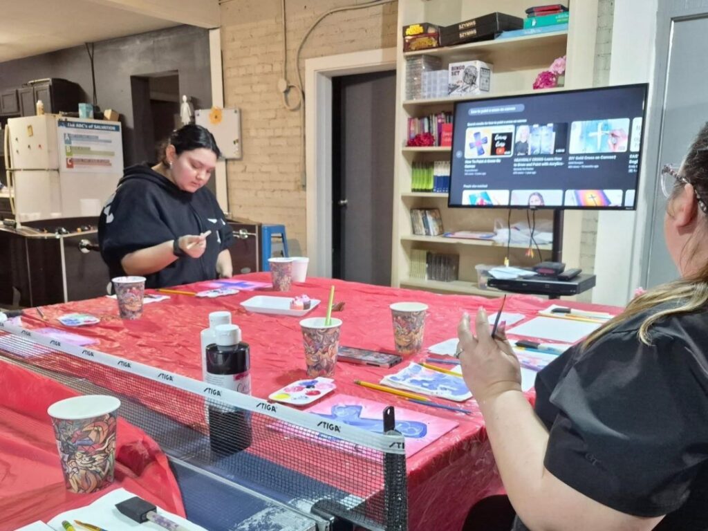 Porterville First Assembly of God Youth paint night in February