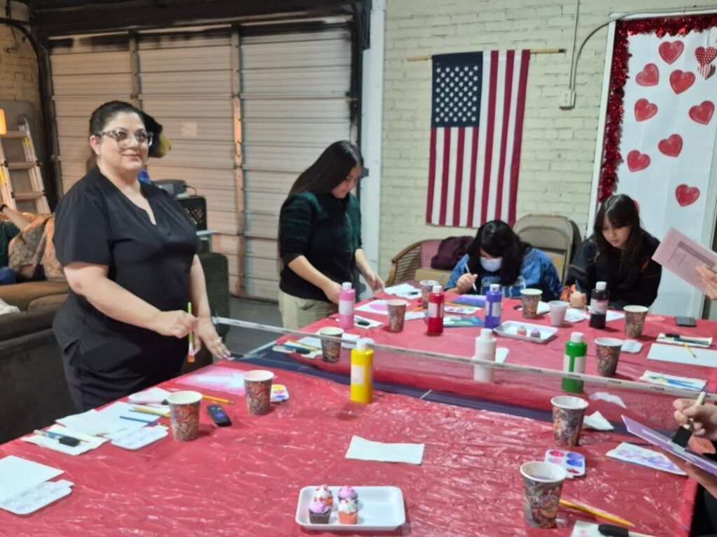 Porterville First Assembly of God Youth paint night in February