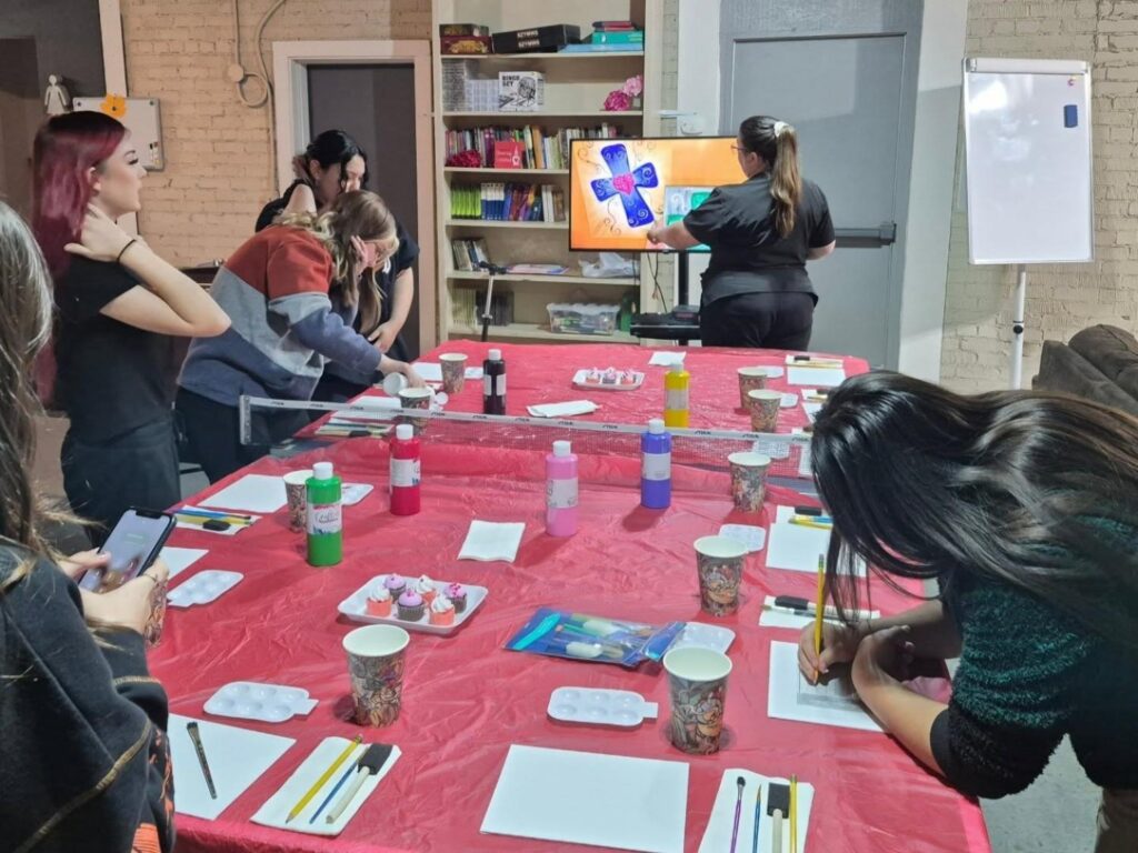 Porterville First Assembly of God Youth paint night in February