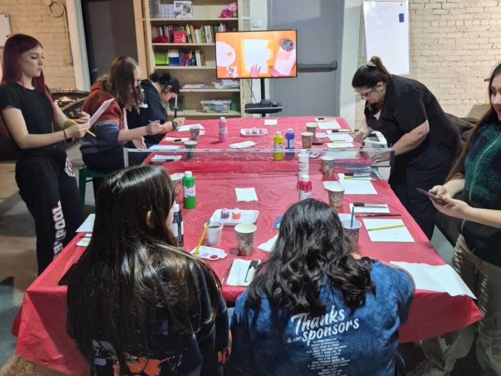 Porterville First Assembly of God Youth paint night in February