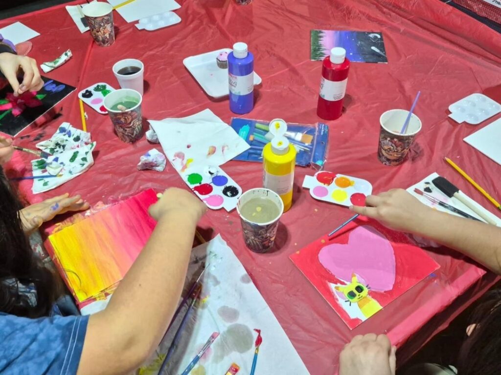 Porterville First Assembly of God Youth paint night in February