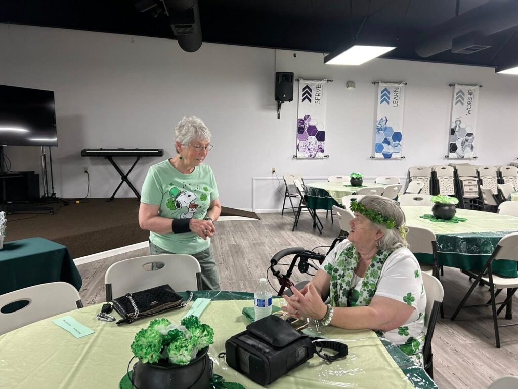 Ladies at Porterville First Assembly of God Women's St. Patrick's Day party