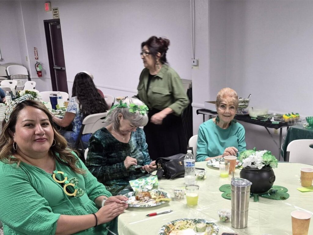 Ladies at Porterville First Assembly of God Women's St. Patrick's Day party