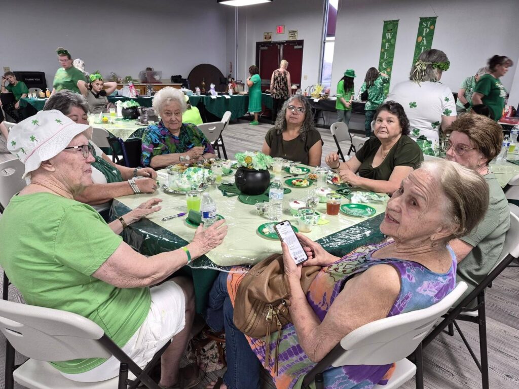 Ladies at Porterville First Assembly of God Women's St. Patrick's Day party