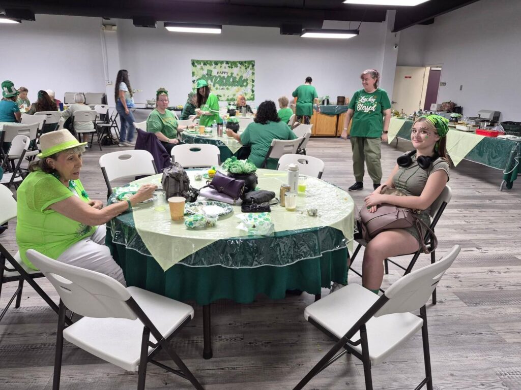Ladies at Porterville First Assembly of God Women's St. Patrick's Day party