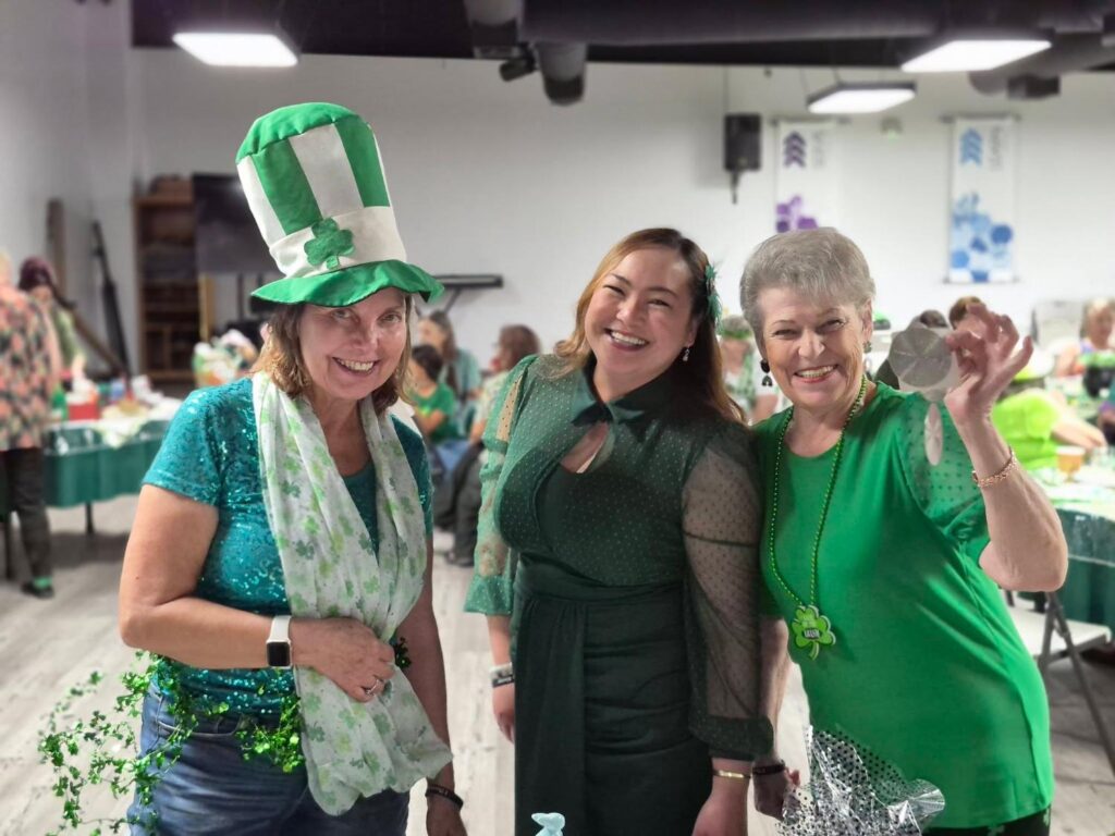 Ladies at Porterville First Assembly of God Women's St. Patrick's Day party