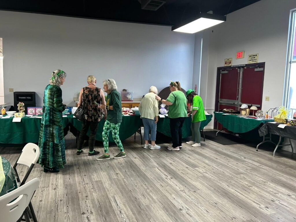 Ladies at Porterville First Assembly of God Women's St. Patrick's Day party