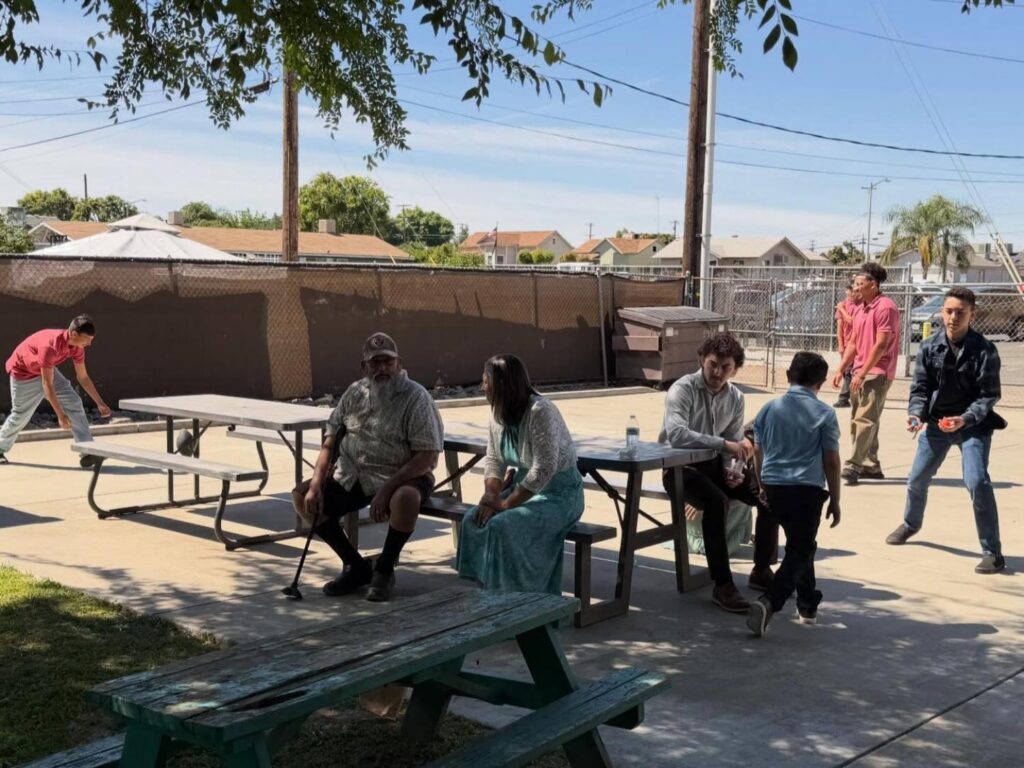 Children at Porterville First Assembly of God Easter egg hunt