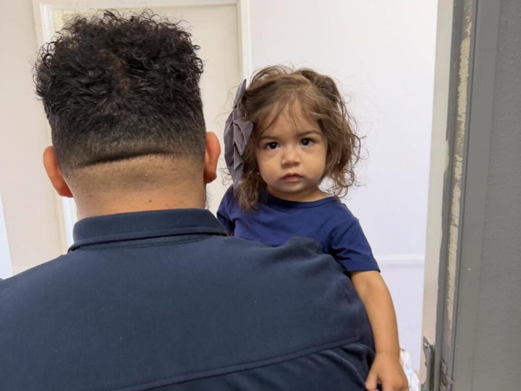 Children and parents at Porterville First Assembly of God Easter egg hunt