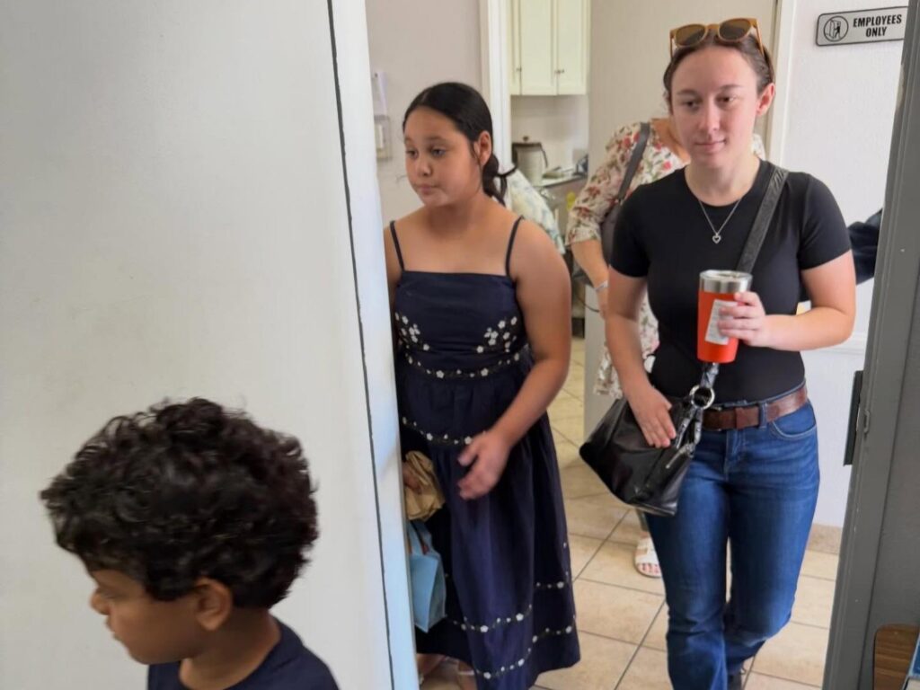 Children and leaders at Porterville First Assembly of God Easter egg hunt