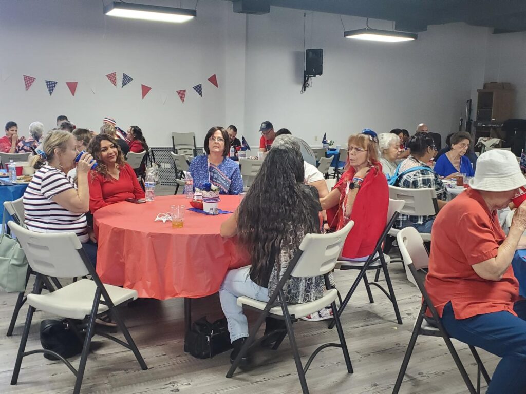 Porterville First Assembly of God congregation enjoying our Independence Day BBQ