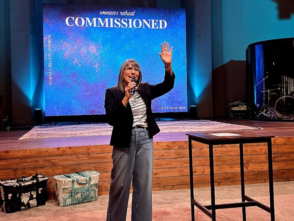 Fowler Women's Ministries leader, Regina Haro, at Commissioned Women's Retreat in San Luis Obispo