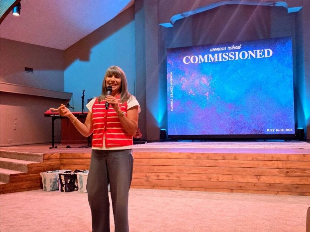 Fowler Women's Ministries leader, Regina Haro, at Commissioned Women's Retreat in San Luis Obispo